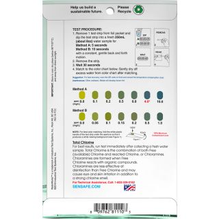 Set de 30 teste  clor total , benzi de testare a clorului total